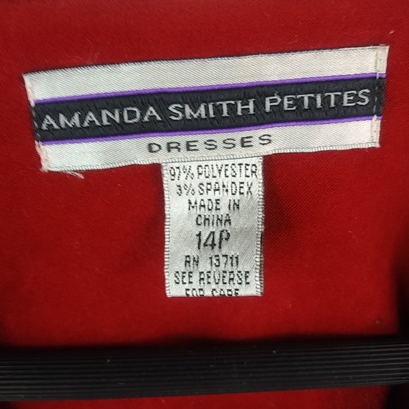 Amanda Smith 14P Black Red Blazer JacketPetite - Picture 4 of 4